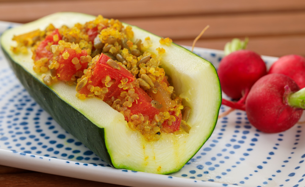 Courgettes farcies au quinoa