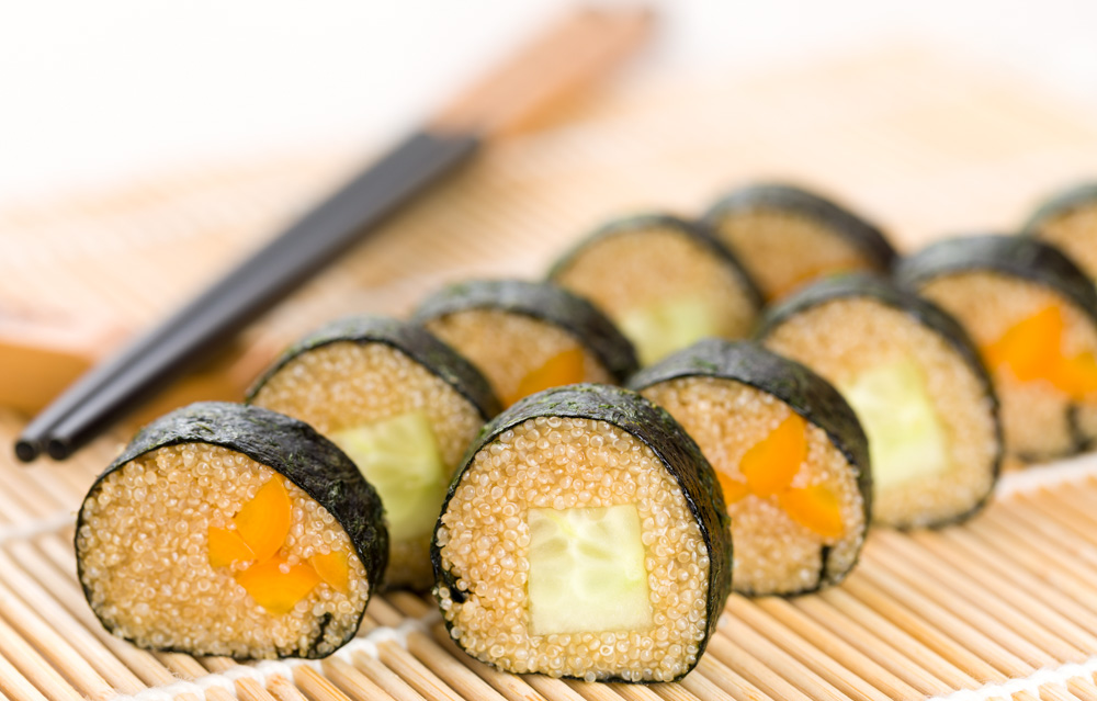 Sushis makis d'amarante et vegan