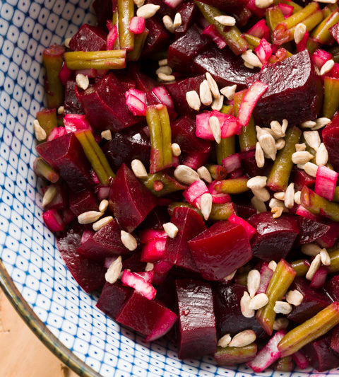 Salade betterave-haricots verts