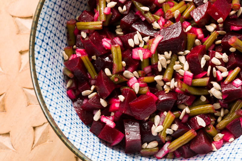 Salade betterave-haricots verts