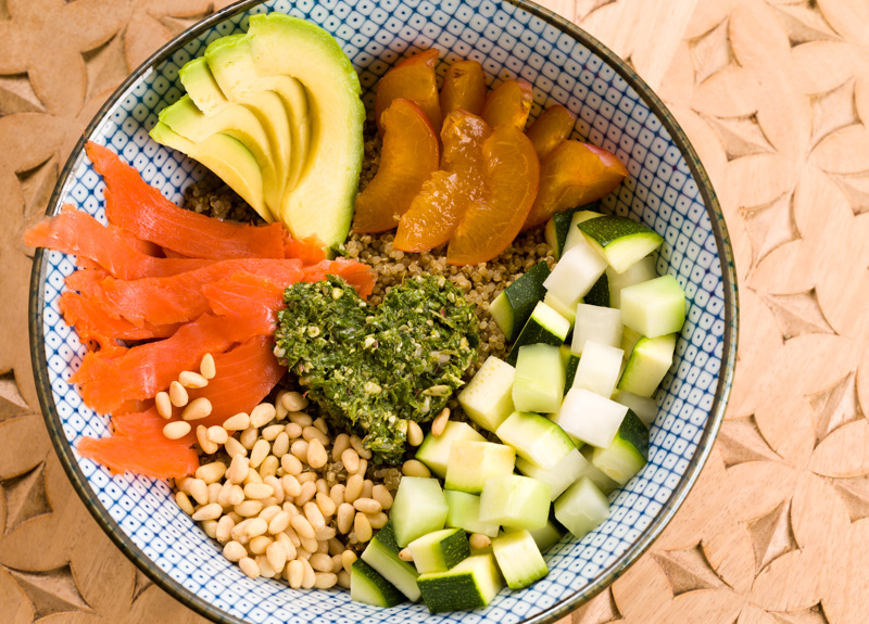 Quinoa bowl avocat-saumon