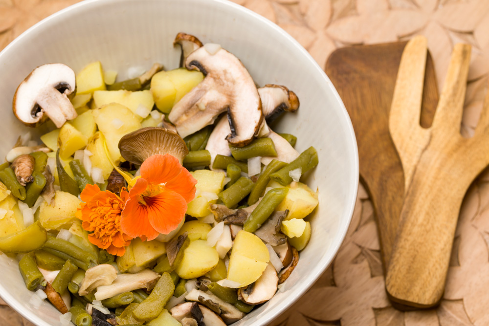 Salade de pommes de terre et champignons