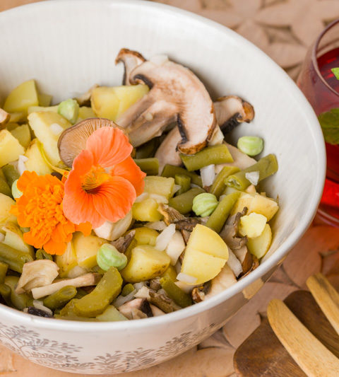 Salade de pommes de terre et champignons