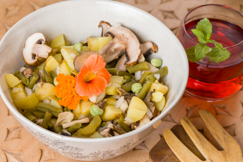 Salade de pommes de terre et champignons