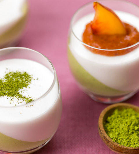 Panna cotta matcha-coco