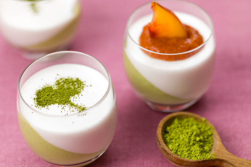 Panna cotta matcha-coco